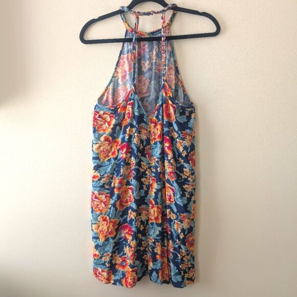 American Eagle Braided Floral Mini Dress Swing Pockets Size Large - Picture 4 of 9